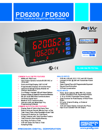 Thumbnail of document Data Sheet - PD6200 ProVu Analog Input Flow Rate/Totalizer